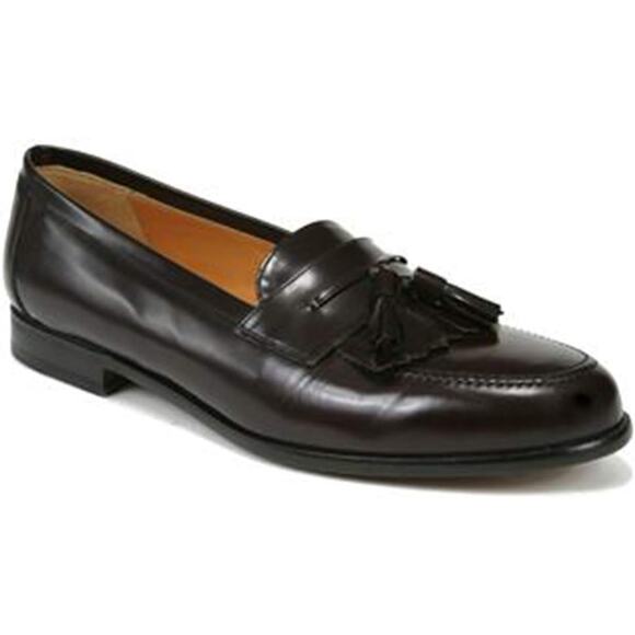Mezlan Santander Tassel Loafer Shoes Slip On Leather Flat Heeled Black US 10 - Picture 1 of 9